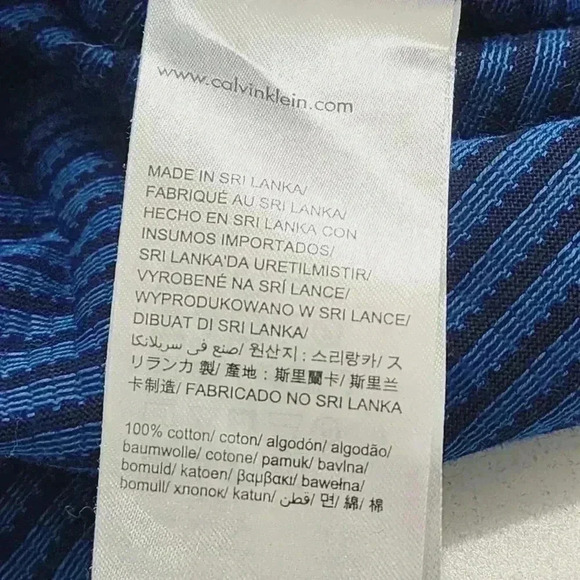 Calvin Klein Slim Fit Button down Long sleeve  Printed Men's Dress Shirt XL - Picture 7 of 8